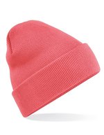 Beechfield Doppellagiges Polyacryl-Beanie mit Umschlag, Airforce Blue One Size, CB45 – Corail