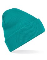 Beechfield Doppellagiges Polyacryl-Beanie mit Umschlag, Airforce Blue One Size, CB45 – Emeraude
