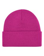 Beechfield Doppellagiges Polyacryl-Beanie mit Umschlag, Airforce Blue One Size, CB45 – Festival Fuchsia