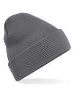 Beechfield Doppellagiges Polyacryl-Beanie mit Umschlag, Airforce Blue One Size, CB45 – Graphite Gris