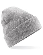 Beechfield Doppellagiges Polyacryl-Beanie mit Umschlag, Airforce Blue One Size, CB45 – Chine Gris