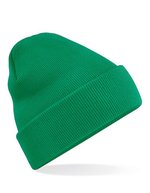 Beechfield Doppellagiges Polyacryl-Beanie mit Umschlag, Airforce Blue One Size, CB45 – Vert kelly