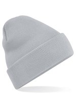 Beechfield Doppellagiges Polyacryl-Beanie mit Umschlag, Airforce Blue One Size, CB45 – Gris clair
