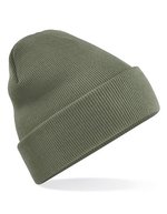 Beechfield Doppellagiges Polyacryl-Beanie mit Umschlag, Airforce Blue One Size, CB45 – Vert olive