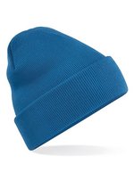 Beechfield Doppellagiges Polyacryl-Beanie mit Umschlag, Airforce Blue One Size, CB45 – Petrole