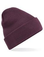 Beechfield Doppellagiges Polyacryl-Beanie mit Umschlag, Airforce Blue One Size, CB45 – Prune