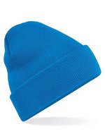 Beechfield Doppellagiges Polyacryl-Beanie mit Umschlag, Airforce Blue One Size, CB45 – Saphir Bleu