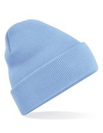 Beechfield Doppellagiges Polyacryl-Beanie mit Umschlag, Airforce Blue One Size, CB45 – Bleu ciel