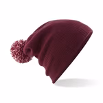 Beechfield Snowstar Beanie with Colourful Pompom, Black/White One Size, CB450 – image 4
