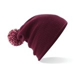 Beechfield Snowstar Beanie mit buntem Bommel, Black/White One Size, CB450 – Bild 4