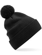 Beechfield Bio-Baumwoll Beanie mit Bommel, Black One Size, CB450N – Bild 2