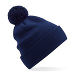 Beechfield Bio-Baumwoll Beanie mit Bommel, Black One Size, CB450N – Oxford Navy
