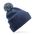 Beechfield Recycelte Snowstar Beanie mit Bommel, Black/White One Size, CB450R – Bild 3