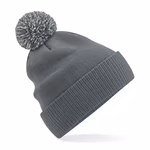 Beechfield Recycelte Snowstar Beanie mit Bommel, Black/White One Size, CB450R – Bild 4