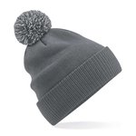 Beechfield Recycelte Snowstar Beanie mit Bommel, Black/White One Size, CB450R – Bild 4