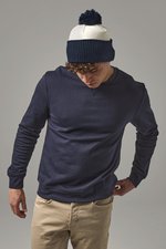 Beechfield Snowstar® Two-Tone Strickmütze mit Bommel, Black/Bright Royal One Size, CB451 – Bild 1