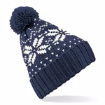 Beechfield Fair Isle Snowstar® Beanie mit Umschlag, Black/Classic Red One Size, CB456 – Bild 2