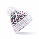 Beechfield Blizzard Bobble Beanie mit geometrischem Muster, Forager Fusion One Size, CB458 – Bild 3