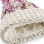Beechfield Ombré Beanie mit Umschlag und Bommel, Black/Light Grey One Size, CB459 – Bild 4
