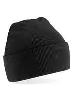 Beechfield Junior Beanie mit Umschlag, 100% Acryl – Black