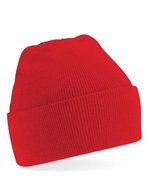 Beechfield Junior Beanie mit Umschlag, 100% Acryl – Classic Red
