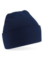 Beechfield Junior Beanie mit Umschlag, 100% Acryl – French Navy