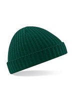 Beechfield Trawler Beanie mit Umschlag, Black One Size, CB460 – Vert bouteille