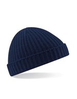 Beechfield Trawler Beanie mit Umschlag, Black One Size, CB460 – Marine francais