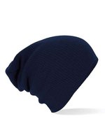 Beechfield Slouch Beanie aus weichem Polyacryl, Black One Size, CB461 – Marine francais