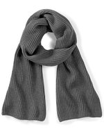 Beechfield Metro Schal aus Polyacryl, Black 170 x 20 cm, CB469 – Fumee Gris