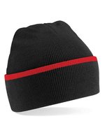 Beechfield Teamwear Beanie Black/Bright Royal One Size (CB471), CB471 – Noir/Classique Rouge