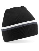 Beechfield Teamwear Beanie Black/Bright Royal One Size (CB471), CB471 – Black/Graphite Grey/White