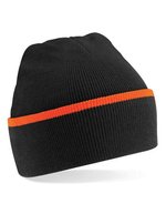 Beechfield Teamwear Beanie Black/Bright Royal One Size (CB471), CB471 – Noir/Orange