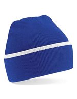 Beechfield Teamwear Beanie Black/Bright Royal One Size (CB471), CB471 – Vif Royal/Blanc