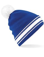 Beechfield Beanie mit abnehmbarem Bommel – Bright Royal/White