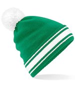 Beechfield Beanie mit abnehmbarem Bommel, Black/Classic Red One Size, CB472 – Verde kelly/Bianco