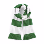 Beechfield Doppellagiger Strickschal mit Fransen, Kelly Green/White One Size, CB479 – Bild 3