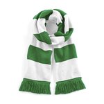 Beechfield Doppellagiger Strickschal mit Fransen, Kelly Green/White One Size, CB479 – Bild 3
