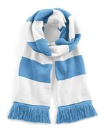 Beechfield Doppellagiger Strickschal mit Fransen, Kelly Green/White One Size, CB479 – Azzurro cielo/Bianco