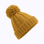 Berretto Melange con Motivo a Trecce – Mustard