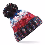 Beechfield Bonnet à pompon Corkscrew avec revers, Electric Grey One Size, CB486 – image 3