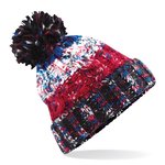 Beechfield Corkscrew Pom Pom Beanie mit Umschlag, Electric Grey One Size, CB486 – Bild 3