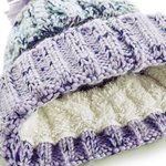 Beechfield Corkscrew Pom Pom Beanie mit Umschlag, Electric Grey One Size, CB486 – Bild 4