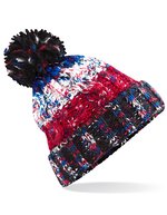 Beechfield Corkscrew Pom Pom Beanie mit Umschlag, Electric Grey One Size, CB486 – Nero Jacks
