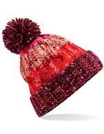 Beechfield Corkscrew Pom Pom Beanie mit Umschlag, Electric Grey One Size, CB486 – Ciliegia Sherbet