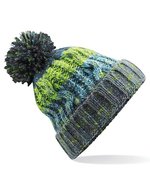 Beechfield Corkscrew Pom Pom Beanie mit Umschlag, Electric Grey One Size, CB486 – Elettrico Grigio