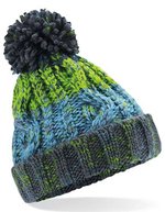 Beechfield Junior Zopfmuster Beanie mit Pom Pom – Electric Grey