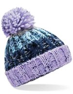 Beechfield Junior Zopfmuster Beanie mit Pom Pom – Lavender Fizz