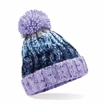 Beechfield Junior Zopfmuster Beanie mit Pom Pom, Lavender Fizz One Size, CB486b – Bild 4
