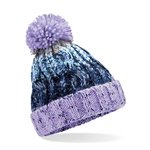 Beechfield Junior Zopfmuster Beanie mit Pom Pom, Lavender Fizz One Size, CB486b – Bild 4